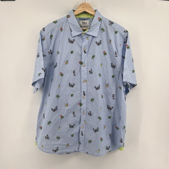 Tommy Bahama Disney Shirt Size Large Mickey Mouse Nova Wave Beach Cruiser - Picture 2 of 9